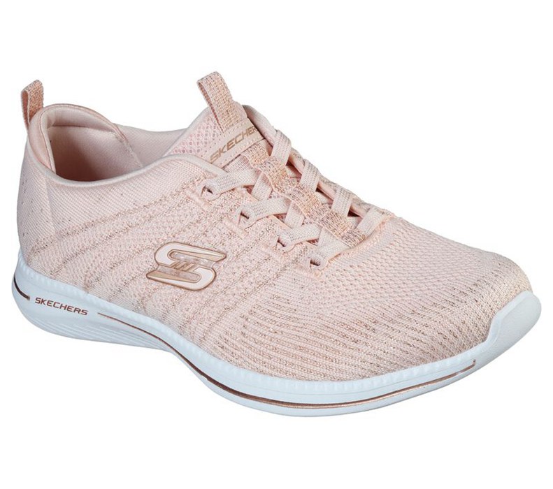 Skechers Dam Ljus Rosa/Rosa Guld Slip On - City Pro - Glow On - Sverige (YEVGJ-9506)